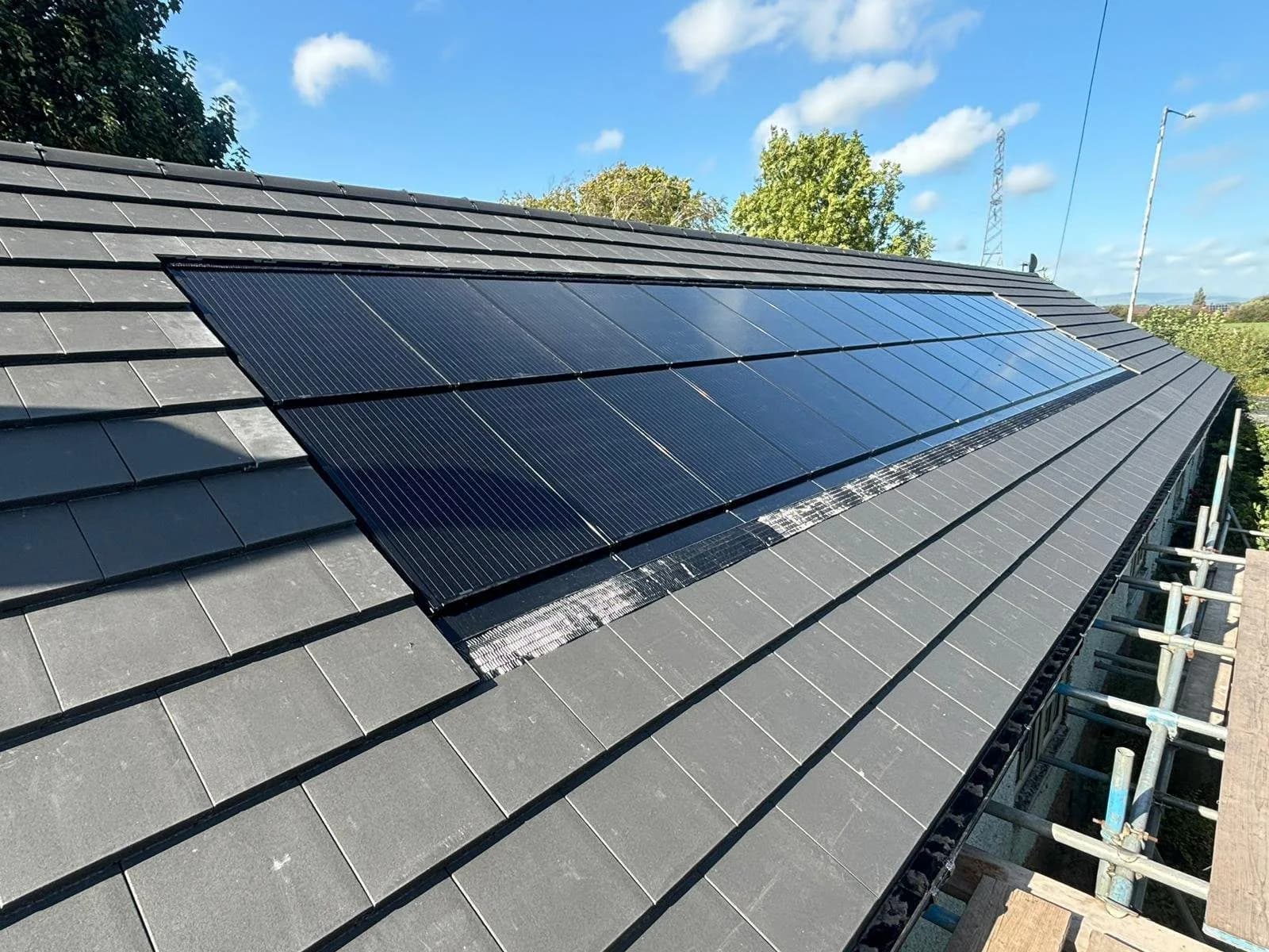 Solar panels installed on a roof