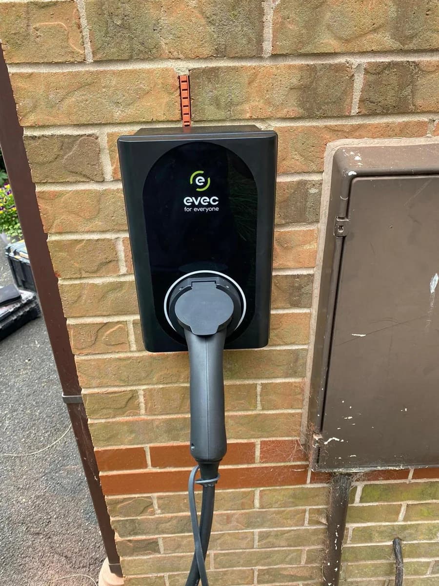 Wall-mounted EV charger