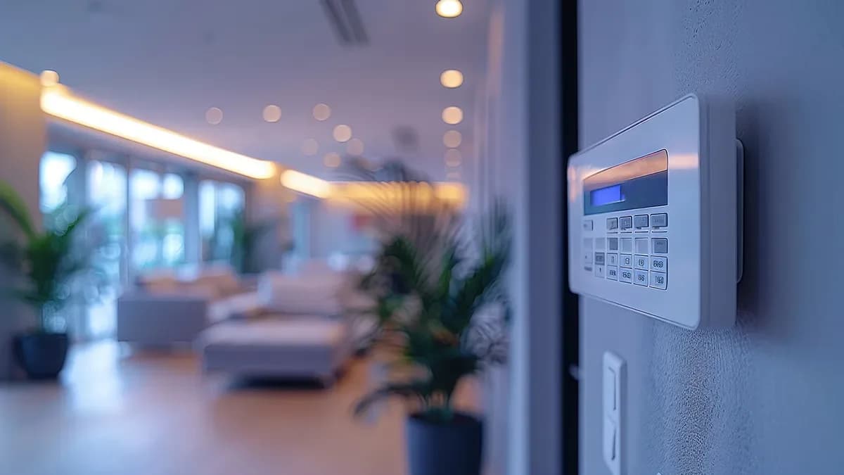 Wall-mounted home security control panel